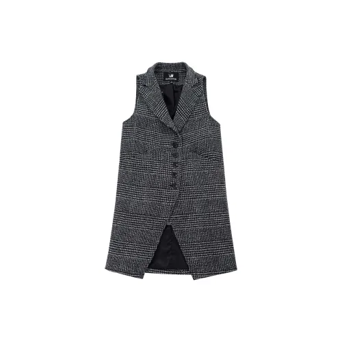 SOON FLOWER Vests Women's Gray