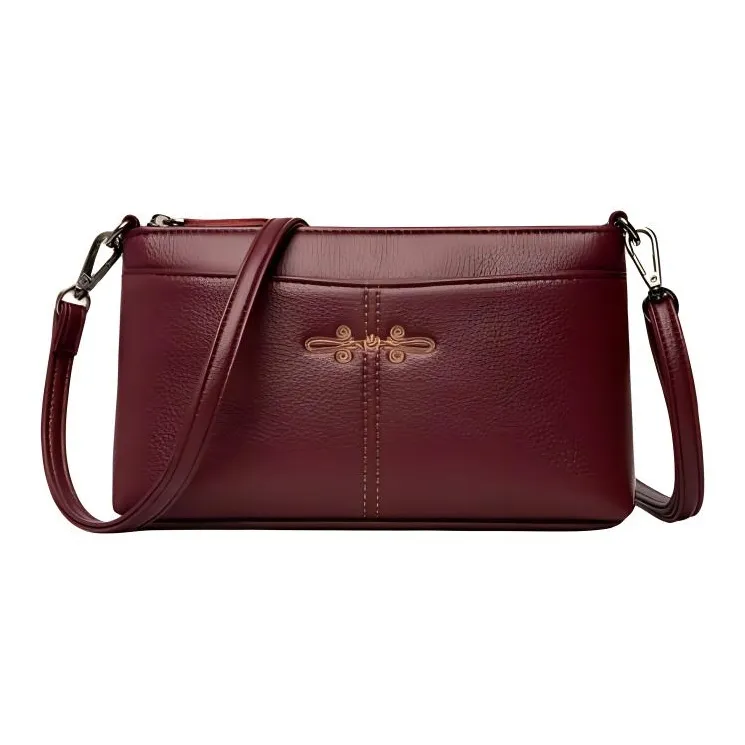 BRINCH PU Shoulder Bag Regular Women's Black/Blue/Burgundy/Beige Gray-4