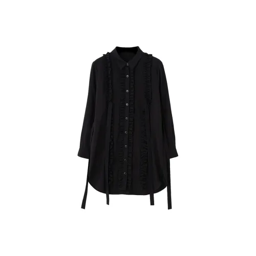 SOON FLOWER Long-Sleeved Dresses Women's Black