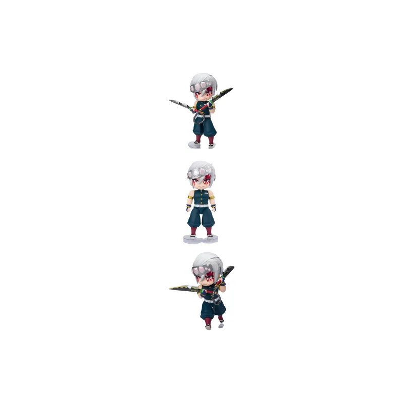BANDAI Tengen Uzui Figuarts Mini Demon Slayer  Kimetsu No Yaiba Chibi Figures 10cm-3