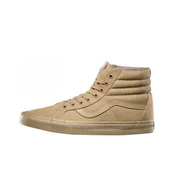 Vans SK8 Anti Slip Wear Resistant High Top Skateboard Shoes Women's Khaki