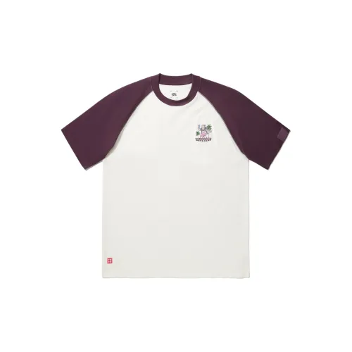 Billionaire Boys Club X LiNing T-Shirts Men Off White Fruit Burgundy