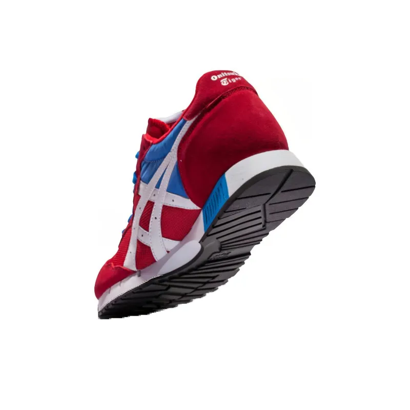 Onitsuka Tiger Cushioned Slip Resistant Abrasion Resistant Low Top Running Shoes Unisex Red Blue-3