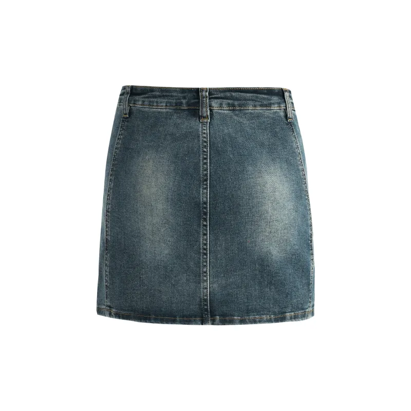 Rose SS24 Denim Short Skirts Women's Vintage Blue-1