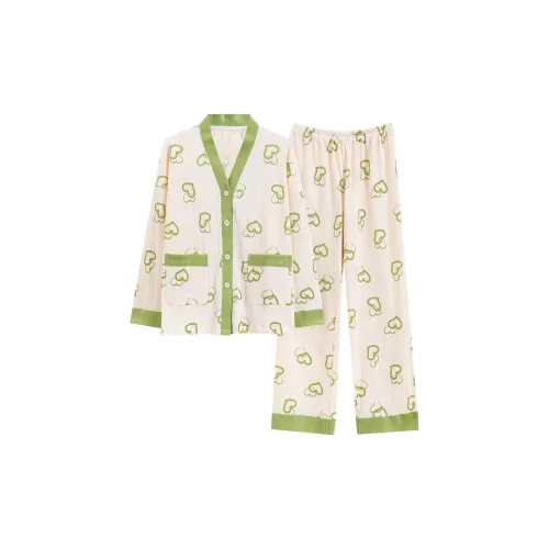 Sleep Students Dormitory Home Outerwear Ready Loungewear Women's Mint Green