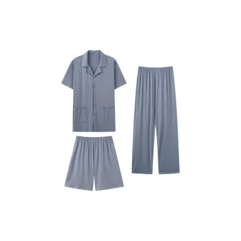 MIIOW Cool One Summer Series Pajama Set Men's Steel Blue