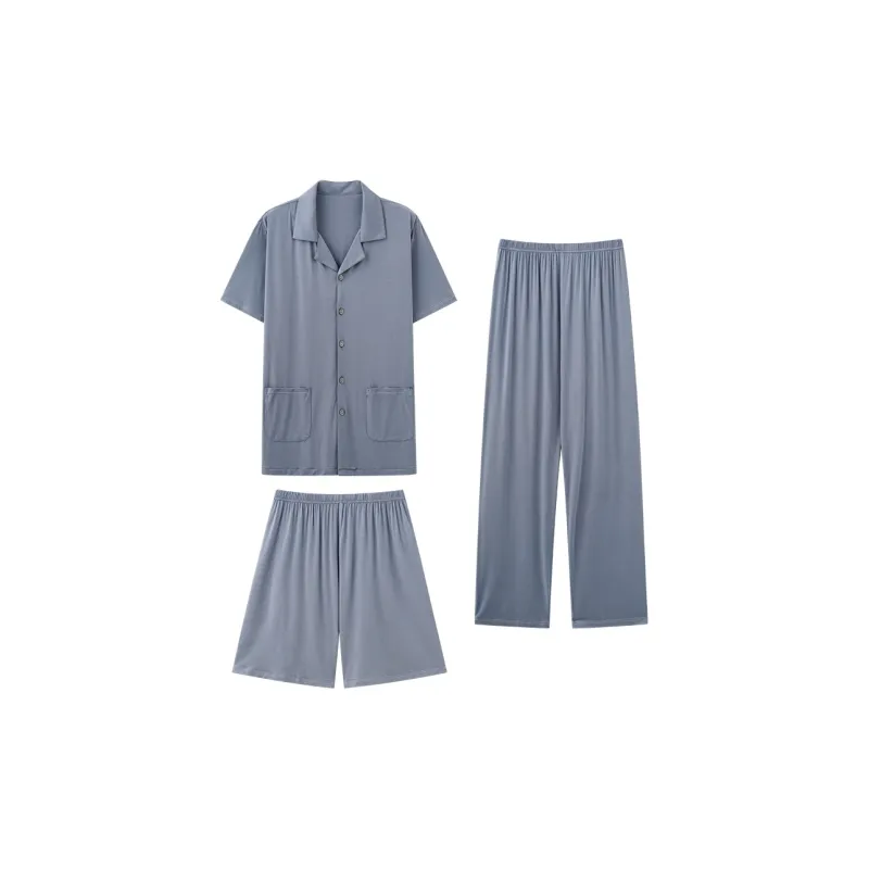 MIIOW Cool One Summer Series Pajama Set Men's Steel Blue-0