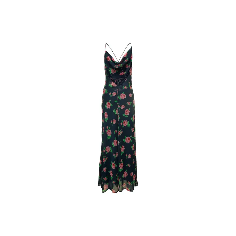Rotate Birger Christensen Rose print Chiffon Maxi Dress-1
