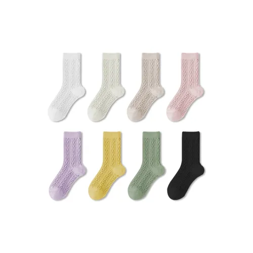 Mulong Family Mid-Calf Socks Women's 8 Pack