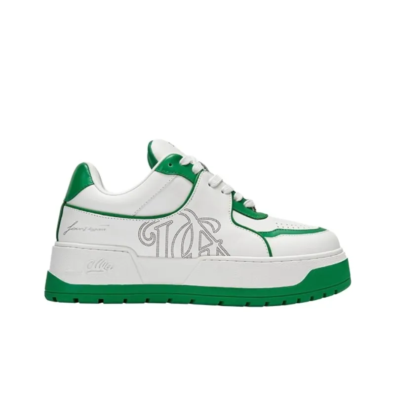 DEGAIA Low-Top Skateboard Shoes Men's Grass Green Lake Blue Black-1