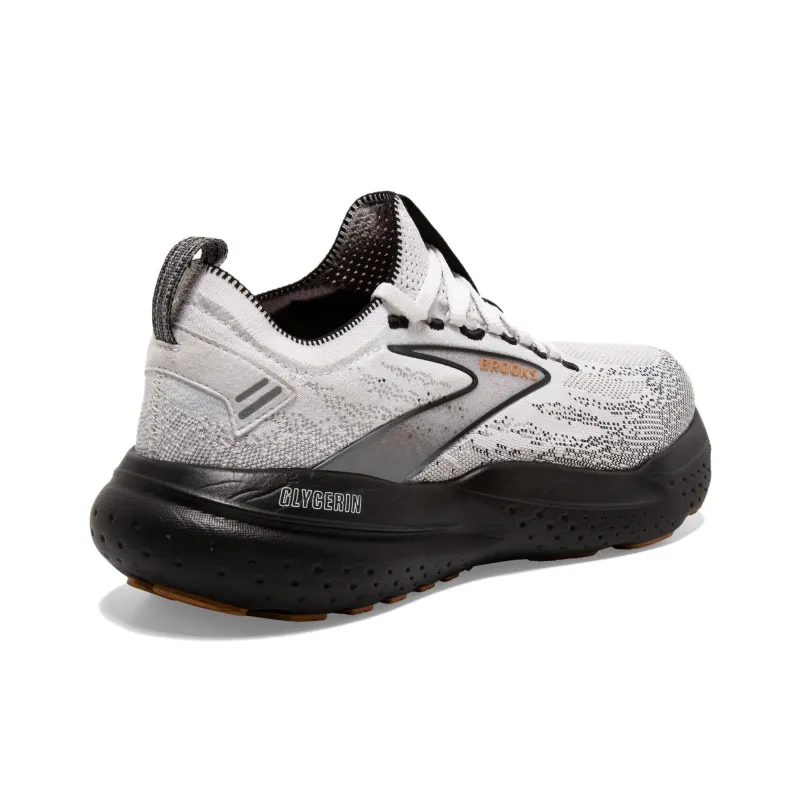 Brooks Glycerin 21 Anti Slip Wear Resistant Low Top Running Shoes Men's Gray Black-3
