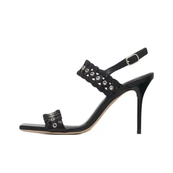 IRO Chlorite Eyelet Strap Sandals 8cm Women's Black
