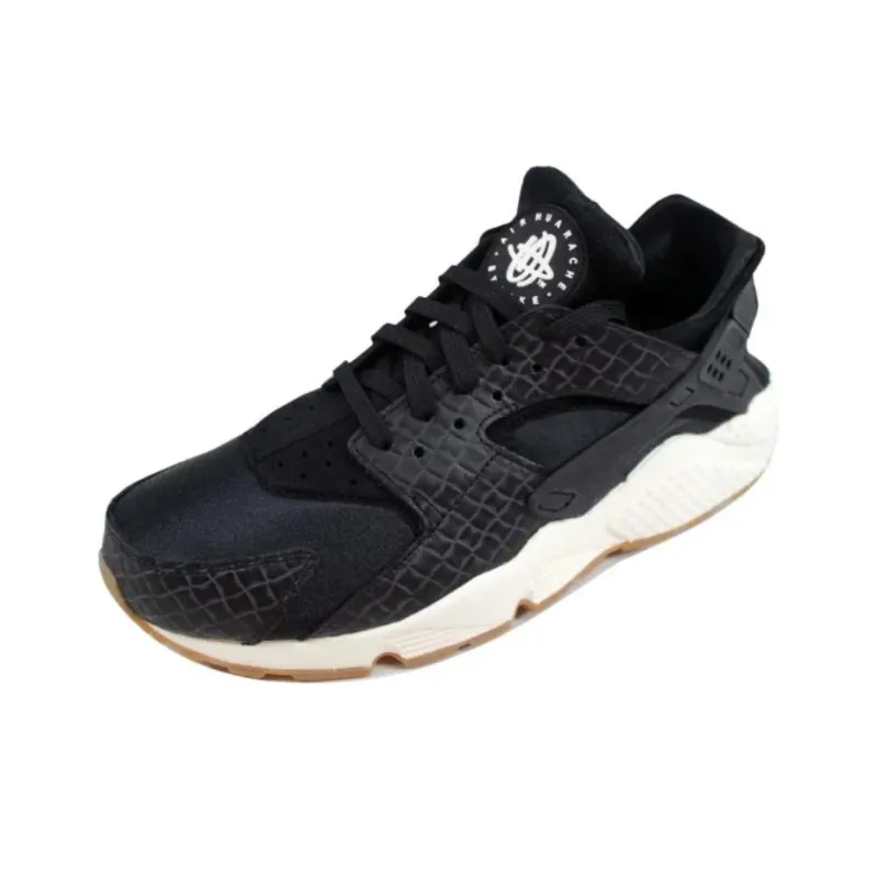 Nike Air Huarache Run Premium Black/Black Sail Gum Medium Brown Women's-2