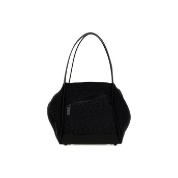 PLEATS PLEASE ISSEY MIYAKE Polyester Handbag, Shoulder Bag Women's Black
