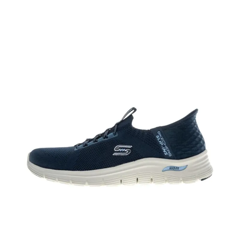 Skechers ARCH FIT VISTA Durable Breathable Low-Top Casual Shoes Women's Dark Blue-0
