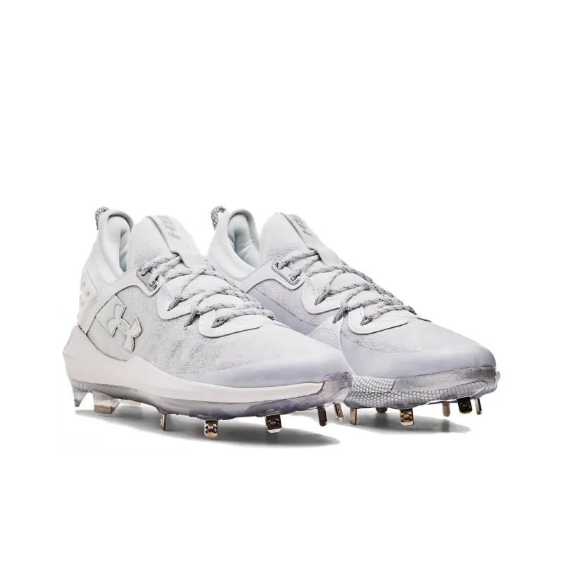 Under Armour Harper 8 Low St White Baseball Grey-1