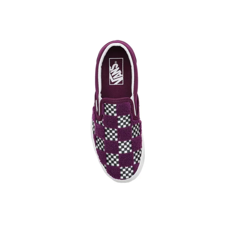 Vans Slip-on Chaussures Tufted Warm Cushioning Low-Top Skateboard Shoes Women's Purple-3