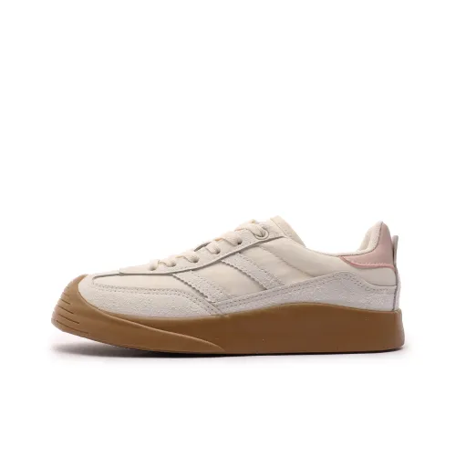 Mengsai Abrasion Resistant Slip Resistant Low Top Canvas Shoes Women's Light Apricot Pink