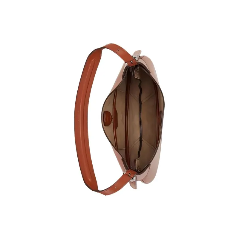 Polo Ralph Lauren Polo ID Cow Leather Handbag, Shoulder Bag Trumpets Women's Brown-3