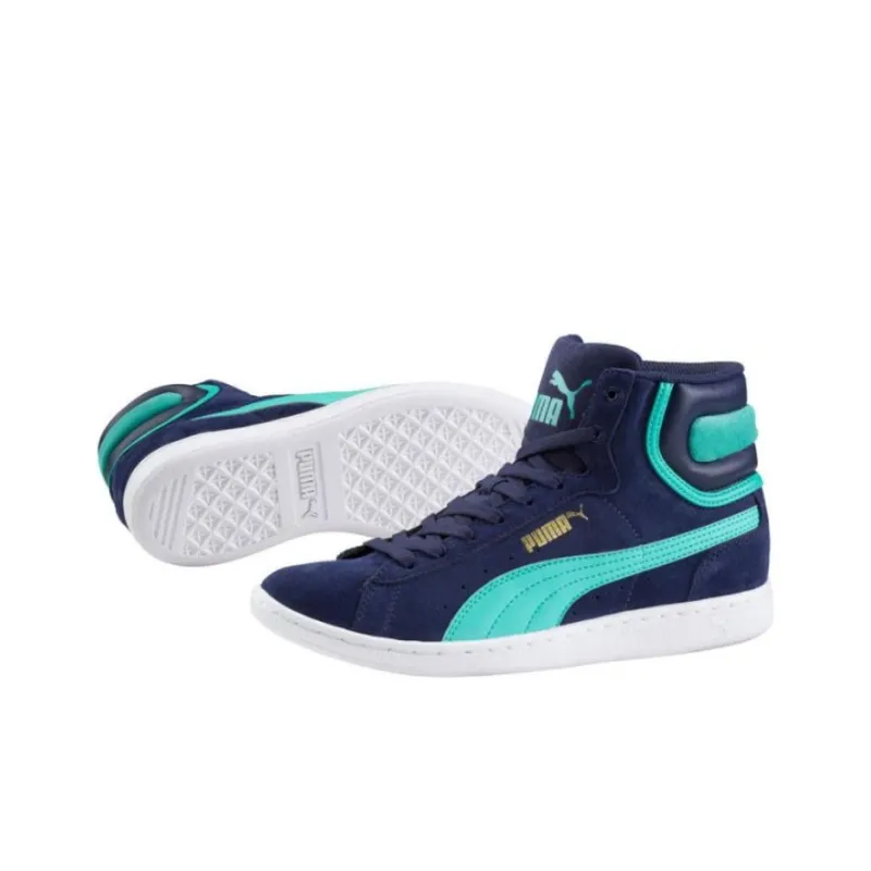 PUMA Vikky Mid 'Navy White' Women's-4
