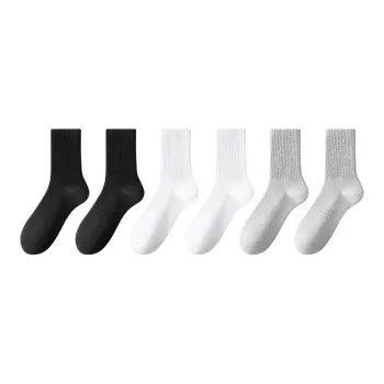 H-YXIANG Mid-Calf Socks Men's 6 Pack