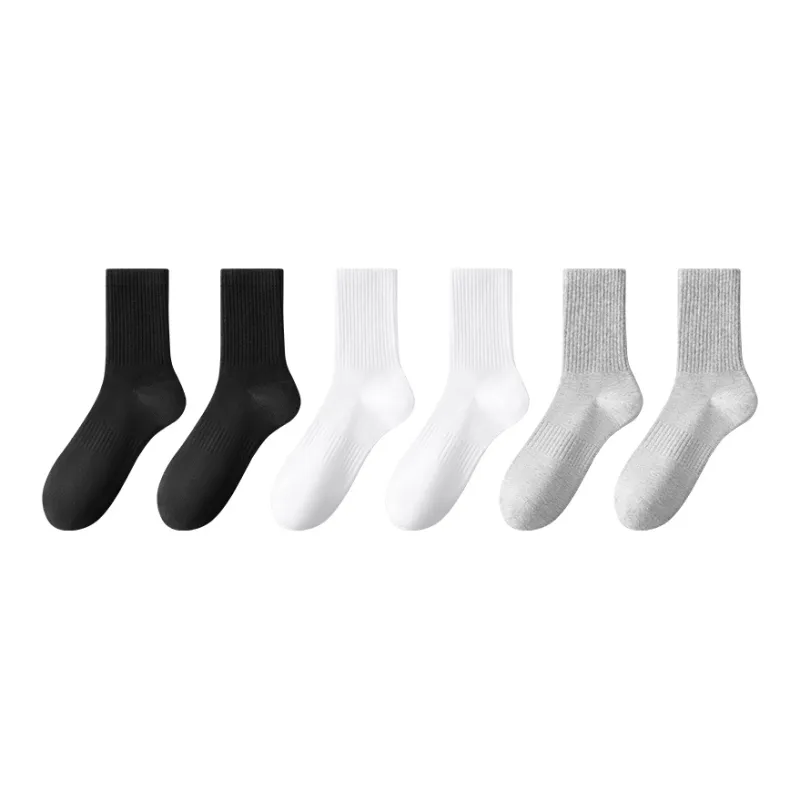 H YXIANG Mid Calf Socks Men's 6 Pack-0
