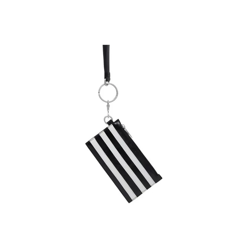 Balenciaga Adidas Collaboration Sheepskin Card Clip Card Holder Unisex Black/White-0