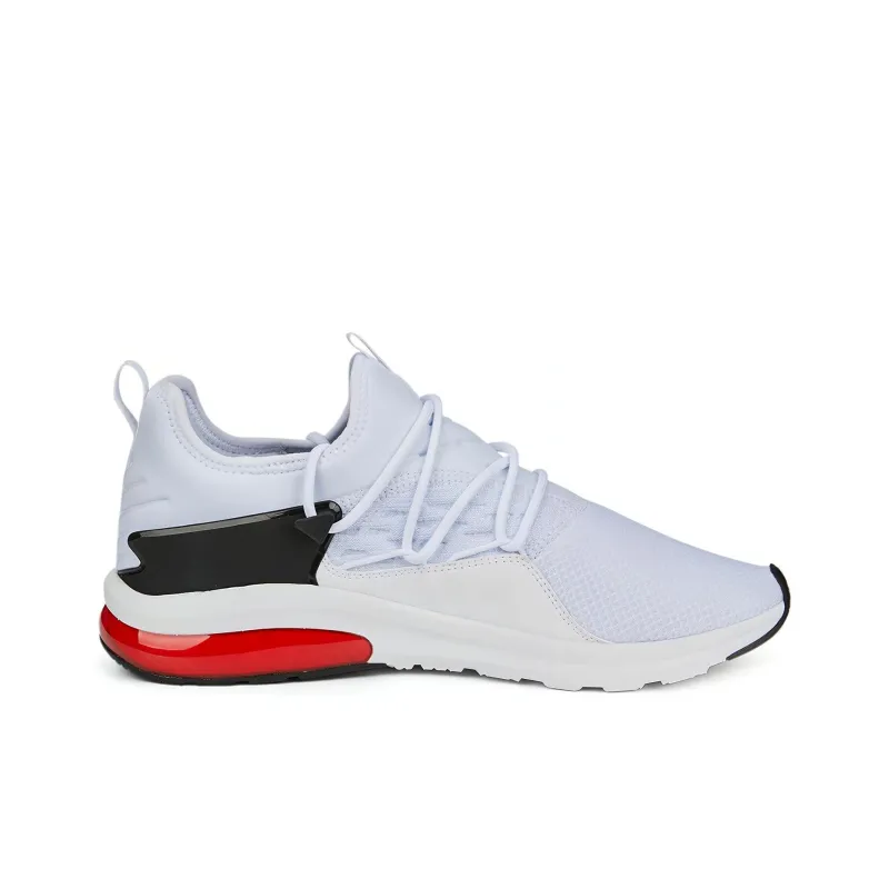 PUMA Electron 2.0 Cushioning Anti-Slip And Wear-Resistant Mid-Top Running Shoes Unisex White Black Red-1
