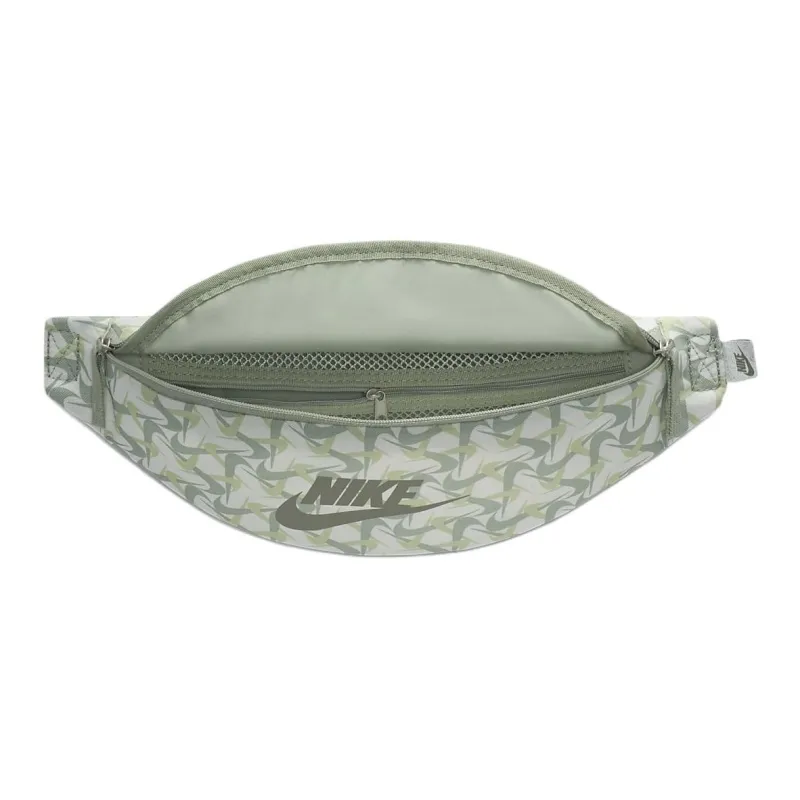 Nike Heritage Fabric Crossbody Bags Fanny Pack Regular Unisex Mountain Peak White & Horizon Green & Dark Mud Gray-3