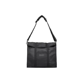 MYEDITION Polyester Computer Tote Tote Bag Shopping Bag Crossbody Handbag Shoulder Bag Large Size Unisex Black/Khaki