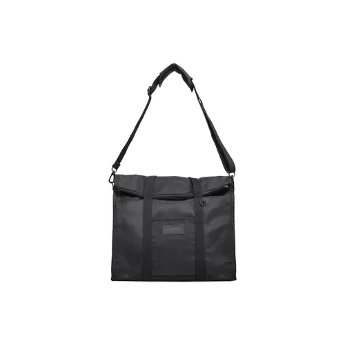 MYEDITION Polyester Computer Tote Tote Bag Shopping Bag Crossbody Handbag Shoulder Bag Large Size Unisex Black/Khaki