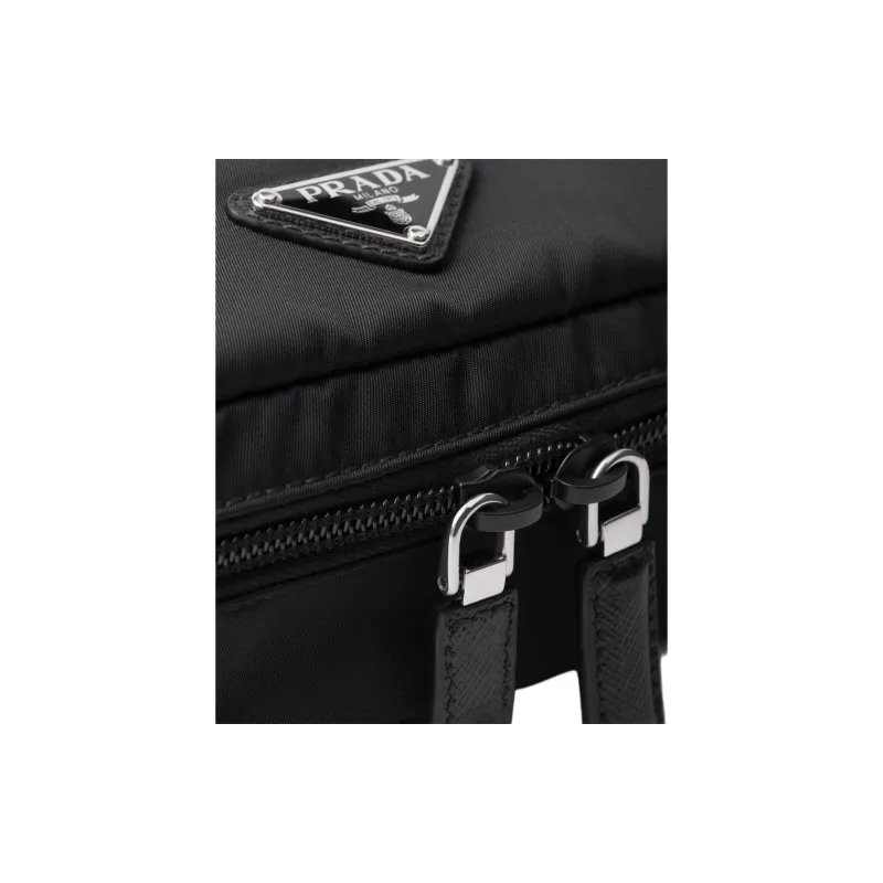 PRADA Recycled Nylon Storage Bag Medium Size Unisex Black-4