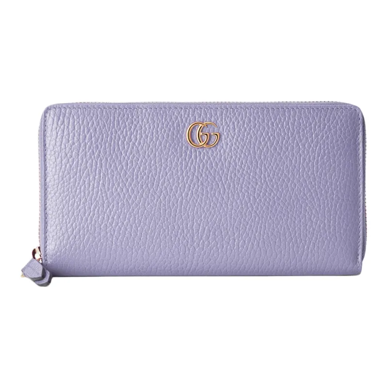 GUCCI GG Marmont Leather Wallet Women's Light Purple-0