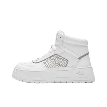 DEGAIA High Top Skateboard Shoes Men's Raw White Light Gray