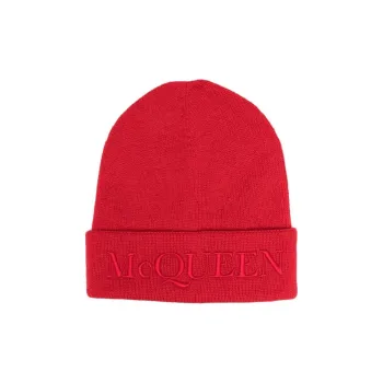 Alexander McQueen Cashmere Beanies Women's Red