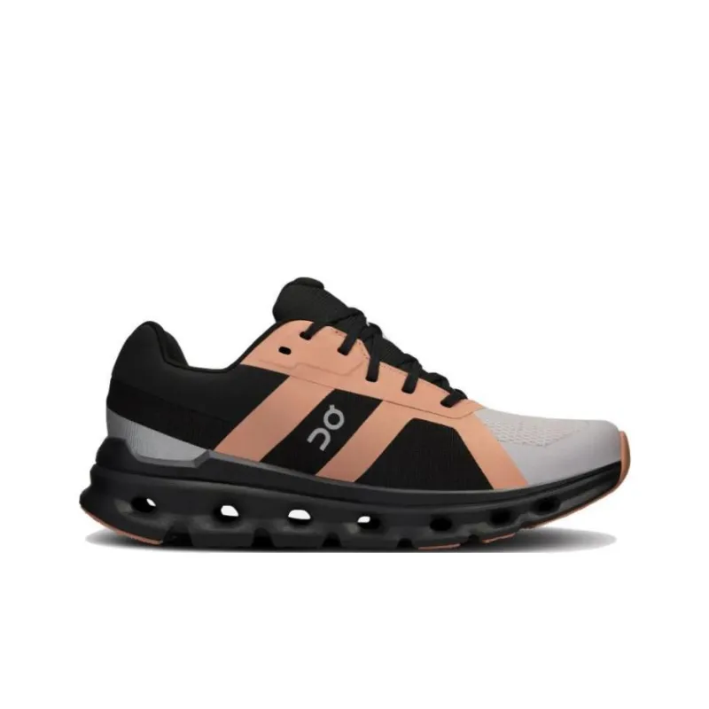 On Cloudrunner Cushioned Anti Slip Wear Resistant And Water Resistant Low Top Running Shoes Women's Black-1