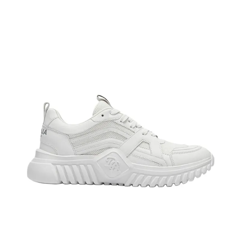 DEGAIA Low Top Casual Shoes Men's Black White, Black-1