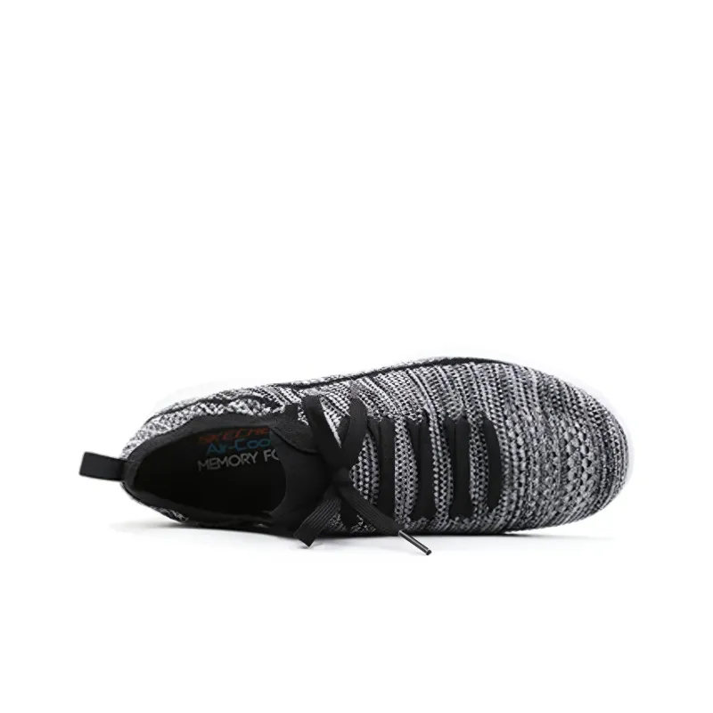 Skechers Elite Fle Cushioning Low-Top Casual Shoes Men's Black White-3