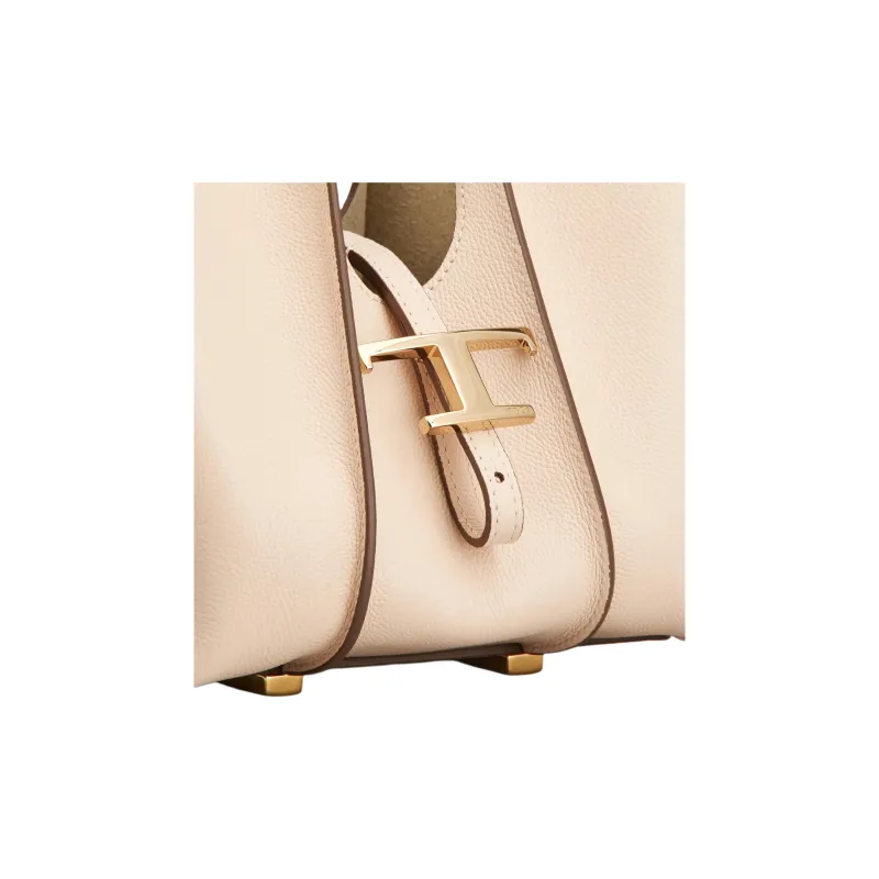 TOD'S T Timeless Logo Plaque Tote Bag-4