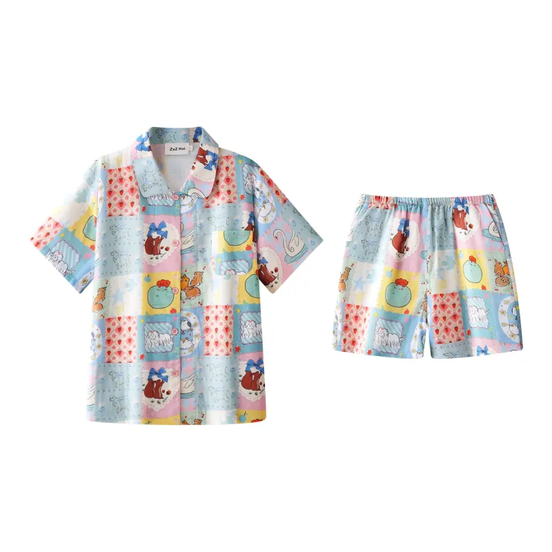 Wabi Town Pajama Set Women's Multicolor-0