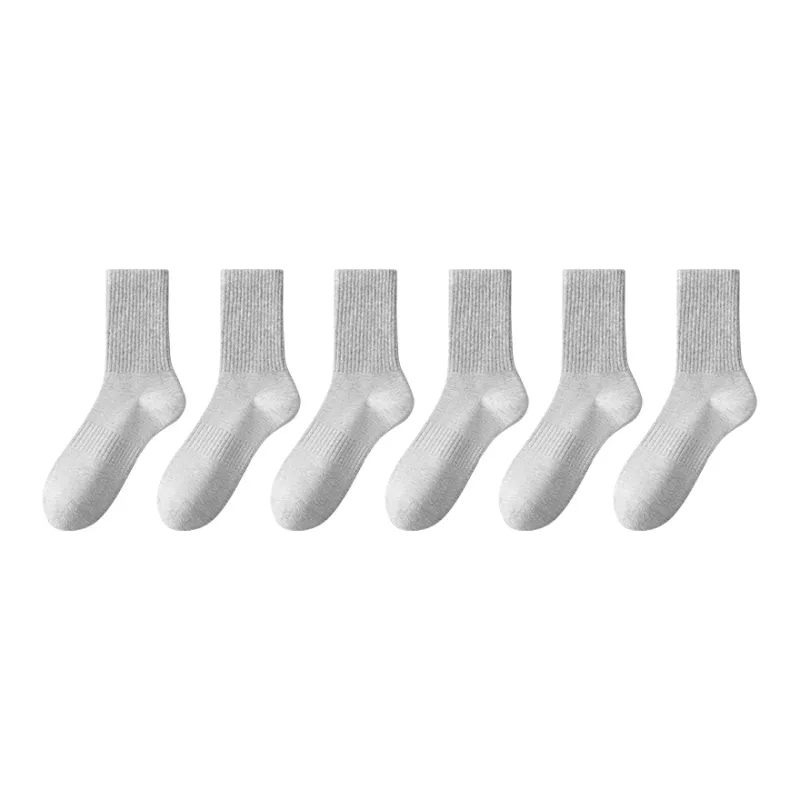 H YXIANG Mid Calf Socks Men's 6 Pack-6
