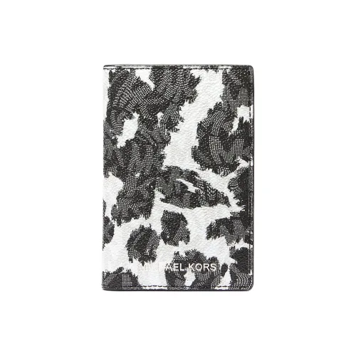 MICHAEL KORS Hudson Canvas Card Holder Men's Black/Aluminum
