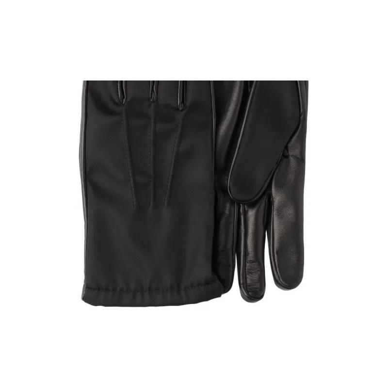 PRADA Leather Recycled Nylon Other Gloves Men's Black-1