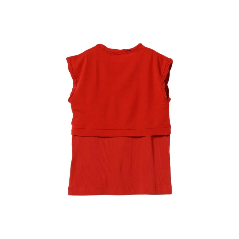 Beams T Shirts Women's Red-1