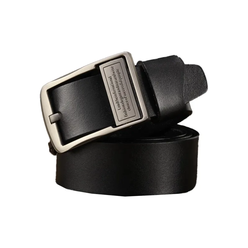 AAJF 2024 New Arrival Genuine Leather Belt Men's Genuine Leather Belt Vintage Pure Cow Leather Belt Men's-2