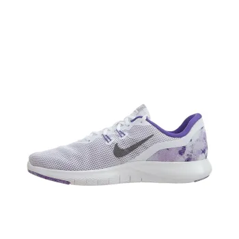 Nike Flex Trainer 7 Print White Metallic Dark Grey Women's