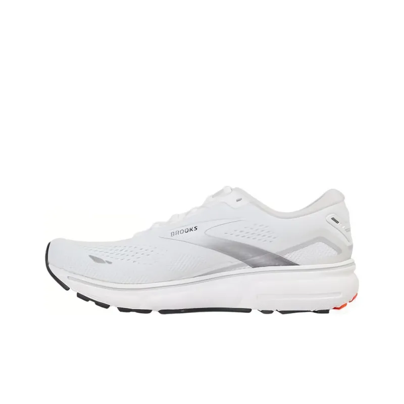 Brooks Ghost 15 Lightweight Low-Top Training Running Shoes Men's White-0