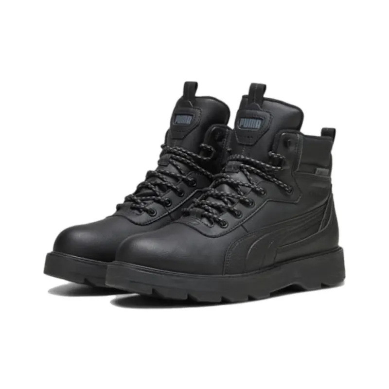 PUMA Desierto Cushioning, Wear Resistant High Top Skateboard Shoes Men's Black-2