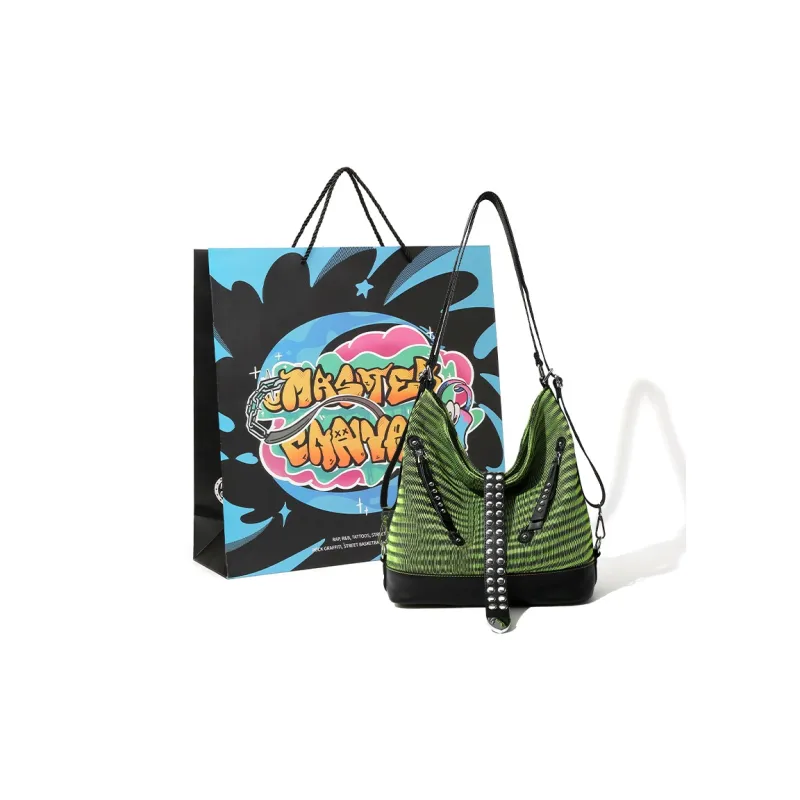 MASTER CANVAS Fabric Shoulder Bag Women's Green-1