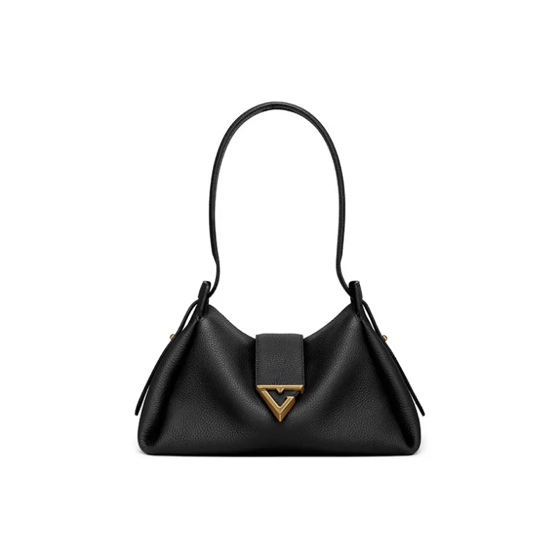 TangGuh Cow Leather Handbag Shoulder Bag Small Size Women's Brown/Black-9